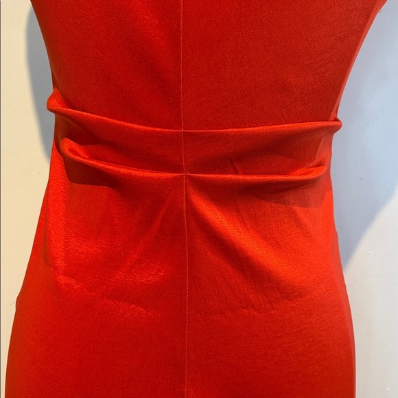 Joseph Ribkoff Fitted Bodycon collared zip front Dress burnt orange size US8 - Picture 8 of 12